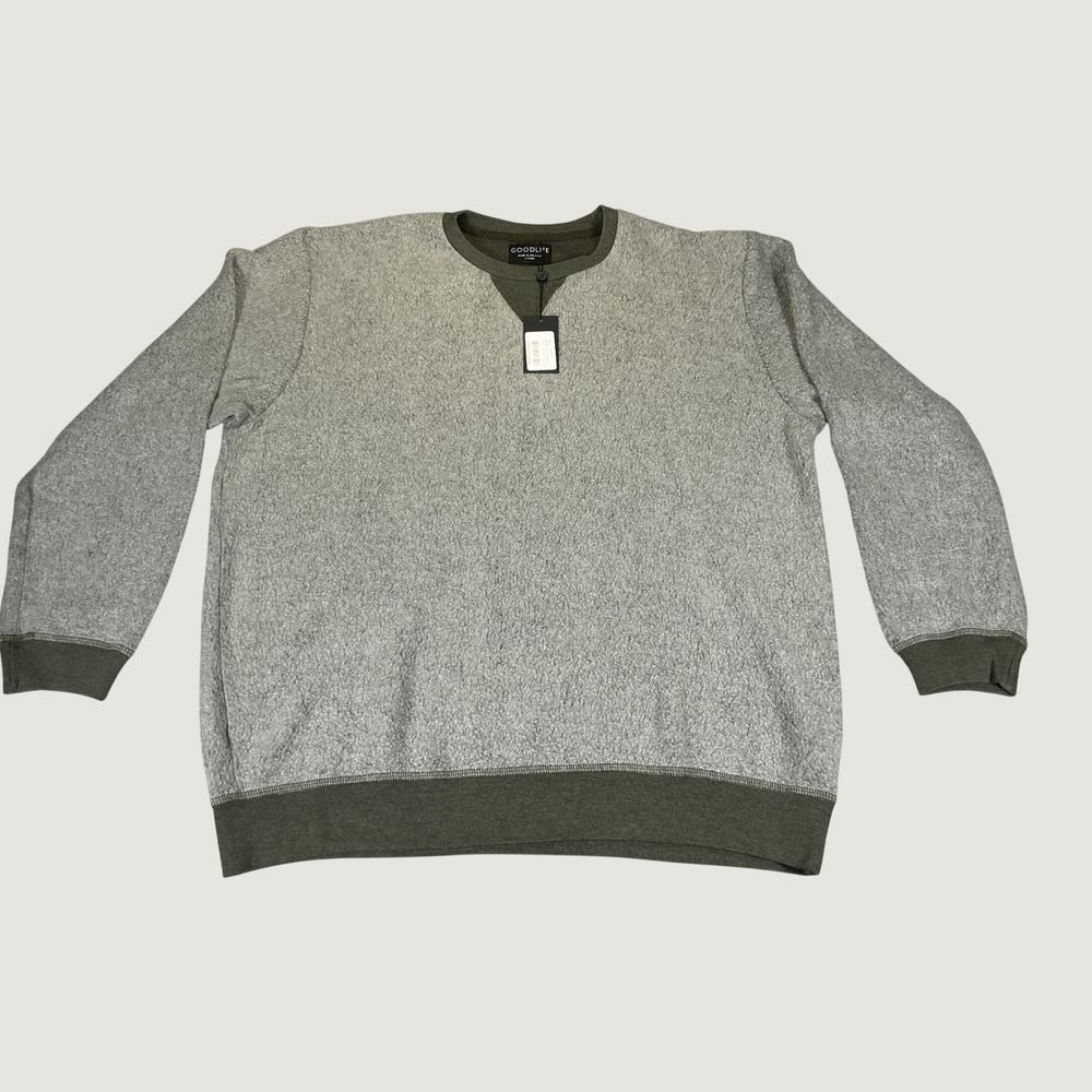 Goodlife XL Olive Night Fleece Crewneck Sweatshirt Made USA NWT $110